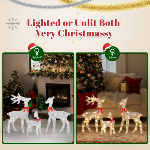 Lighted or Unlit Both Very Christmassy  
Light off  
Light on