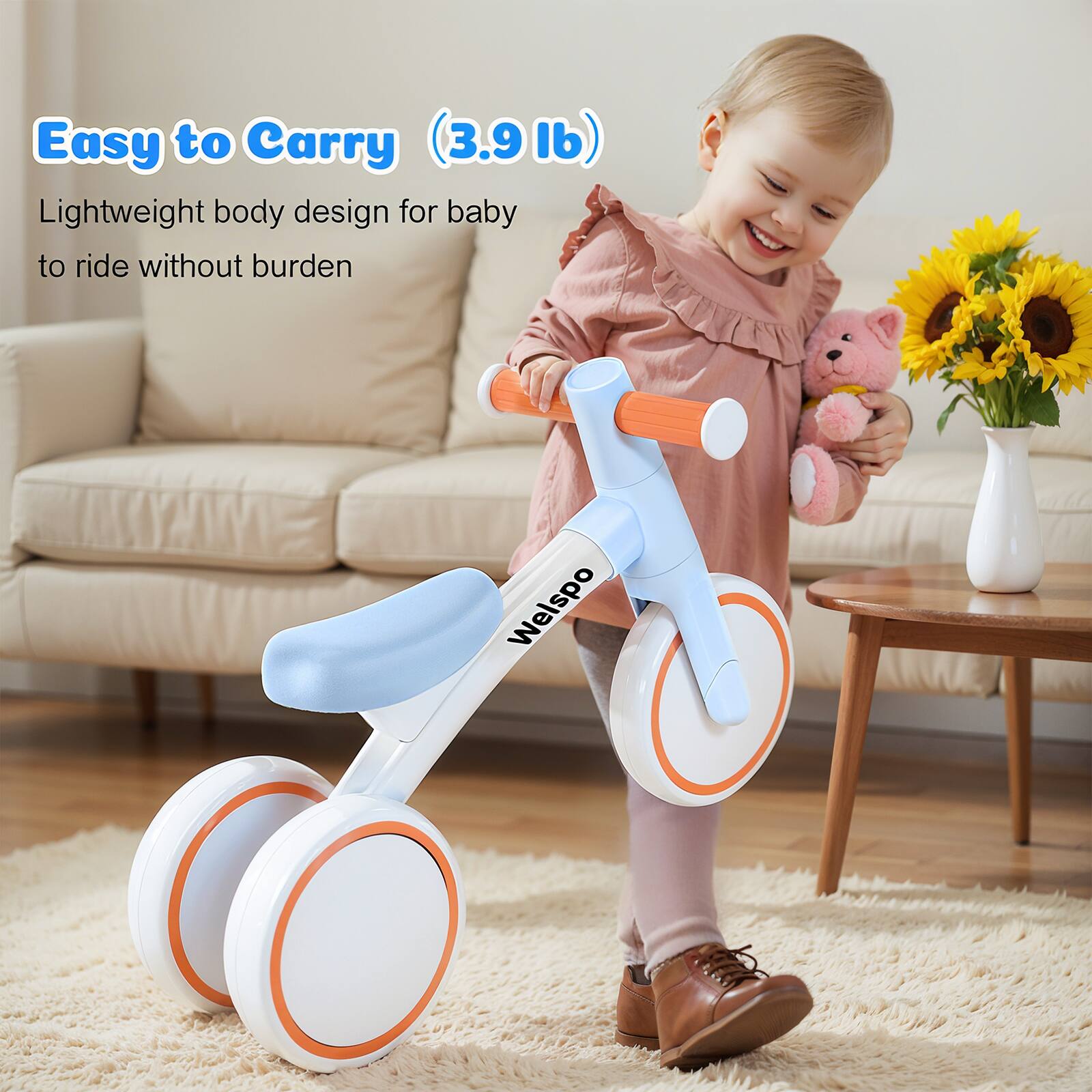 Easy to Carry (3.9 lb)

Lightweight body design for baby to ride without burden