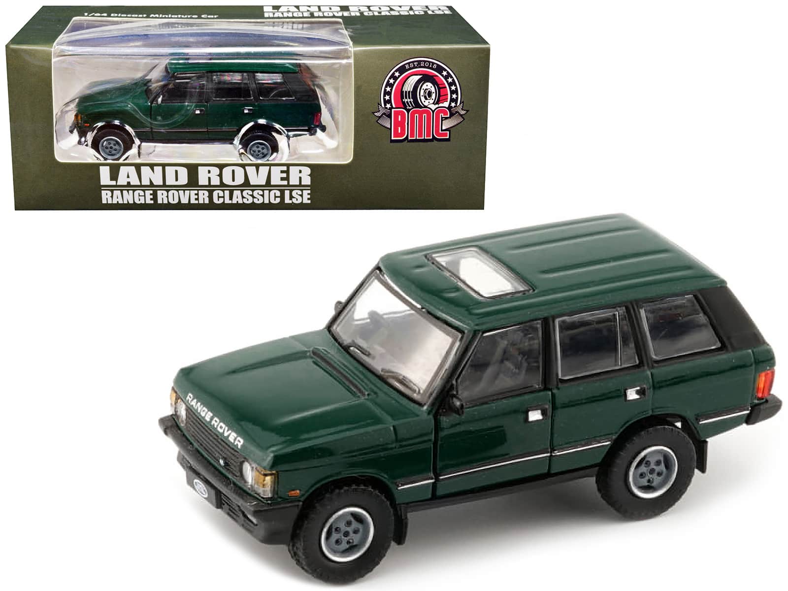 Land Rover Range Rover Classic LSE RHD Green with Sunroof with Extra Wheels 1/64 Diecast Model Car by BM Creations price history on PriceWatchPro