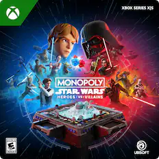 XBOX SERIES X|S
MONOPOLY STAR WARS
HEROES VS VILLAINS
EVERYONE 10+
E 10+ ESRB
UBISOFT