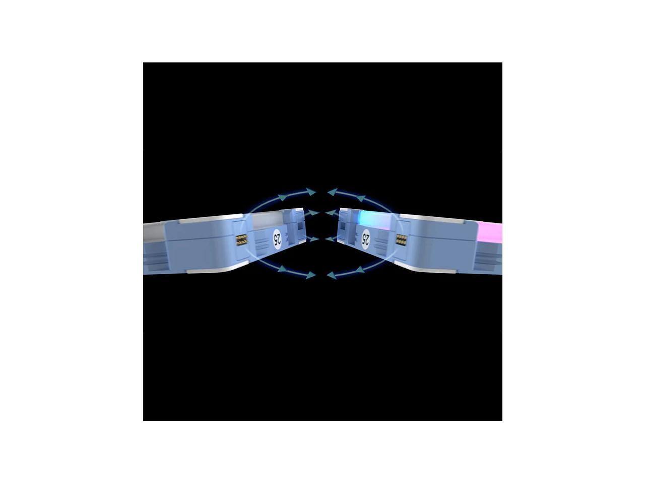 Alt View 5. Thermaltake - SWAFAN EX14 ARGB Sync PC Cooling Fan Hydrangea Blue TT Premium Edition (3-Fan Pack) - Hydrangea Blue.