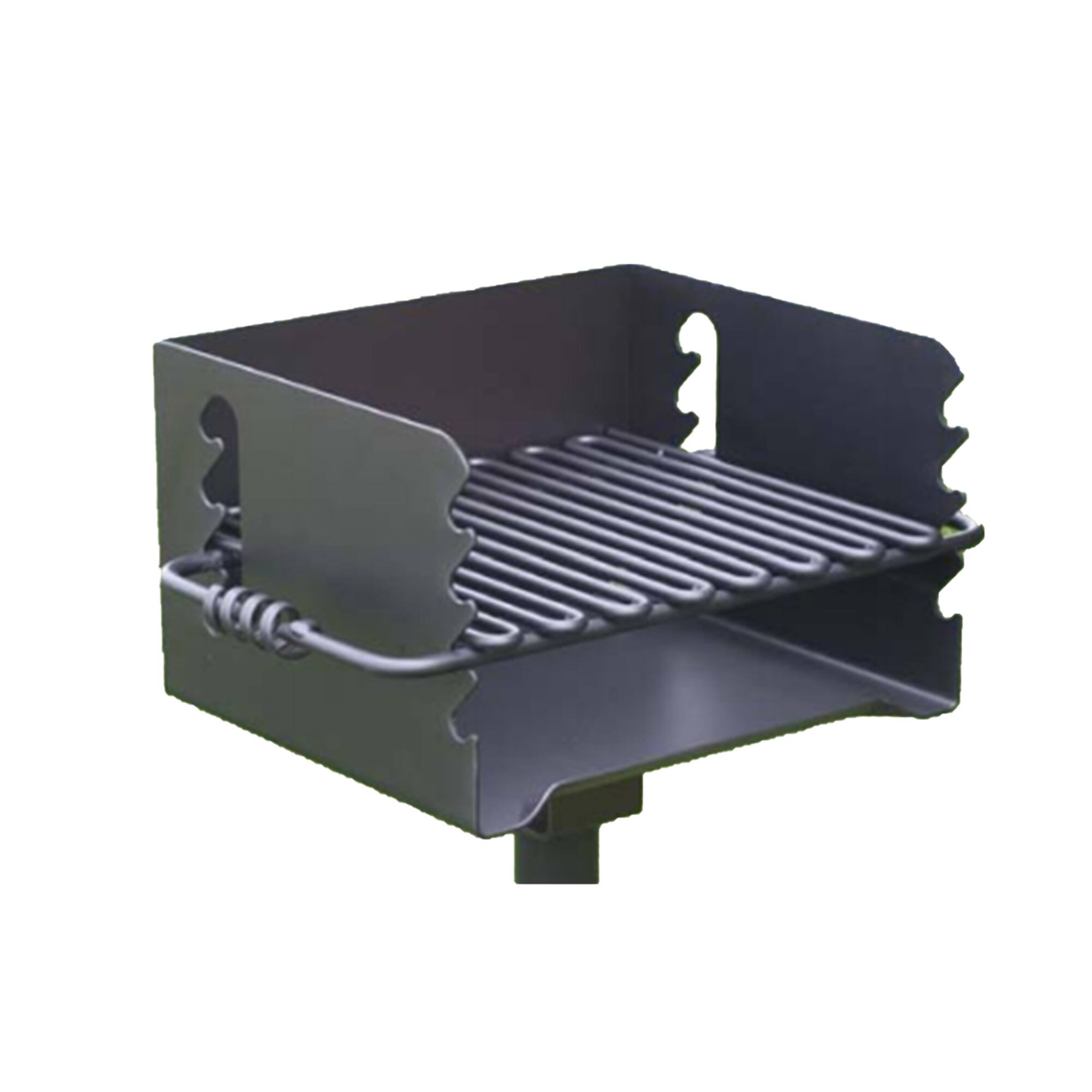 Front. Pilot Rock - Pilot Rock CBP-135 Park Style Outdoor Camping BBQ Charcoal Grill with Swivel - Black.