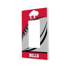 Keyscaper - Buffalo Bills Passtime Design Single Rocker Lightswitch Plate - Multicolor