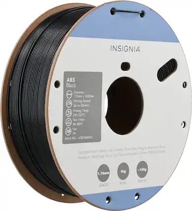 INSIGNIA ABS Black
Diameter: 1.75mm ± 0.02mm
Printing Speed: Up to 50mm/s
Printing Temp: 245-265°C
Bed Temp: 90-100°C
Fan: On
Batch NO: A7812060042
Compatible with Bambu Lab, Creality, Snapmaker, Elegoo, AnyCubic, Prusa, Research, Flashforge, Sovol, Qidi Tech, and other 1.75mm FDM 3D Printers
1.75mm
1kg - 155g
DIAMETER
NET WT.
SPOOL WT.