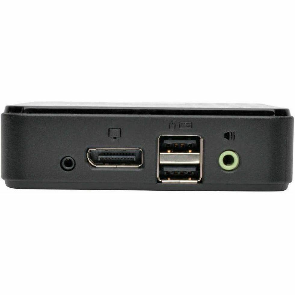 Back. Tripp Lite - 2-Port DisplayPort 1.2 KVM Switch w/Audio, Cables and USB Peripheral Sharing - Black.