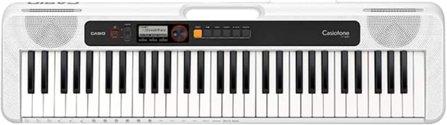 Casio - Casiotone CT-S200, Beginner 61-Key Portable Keyboard with 200 Tones (CT-S200WE) - White