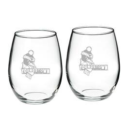 Jardine - Youngstown State Penguins 21oz. 2-Piece Stemless Wine Glass Set - Multicolor