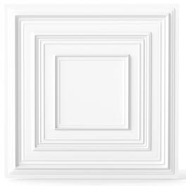 Costway - Drop Ceiling Tiles 2 ft x 2ft with 3DmPatterns, 12-Pack Tiles Up to 48 Sq.ft - White