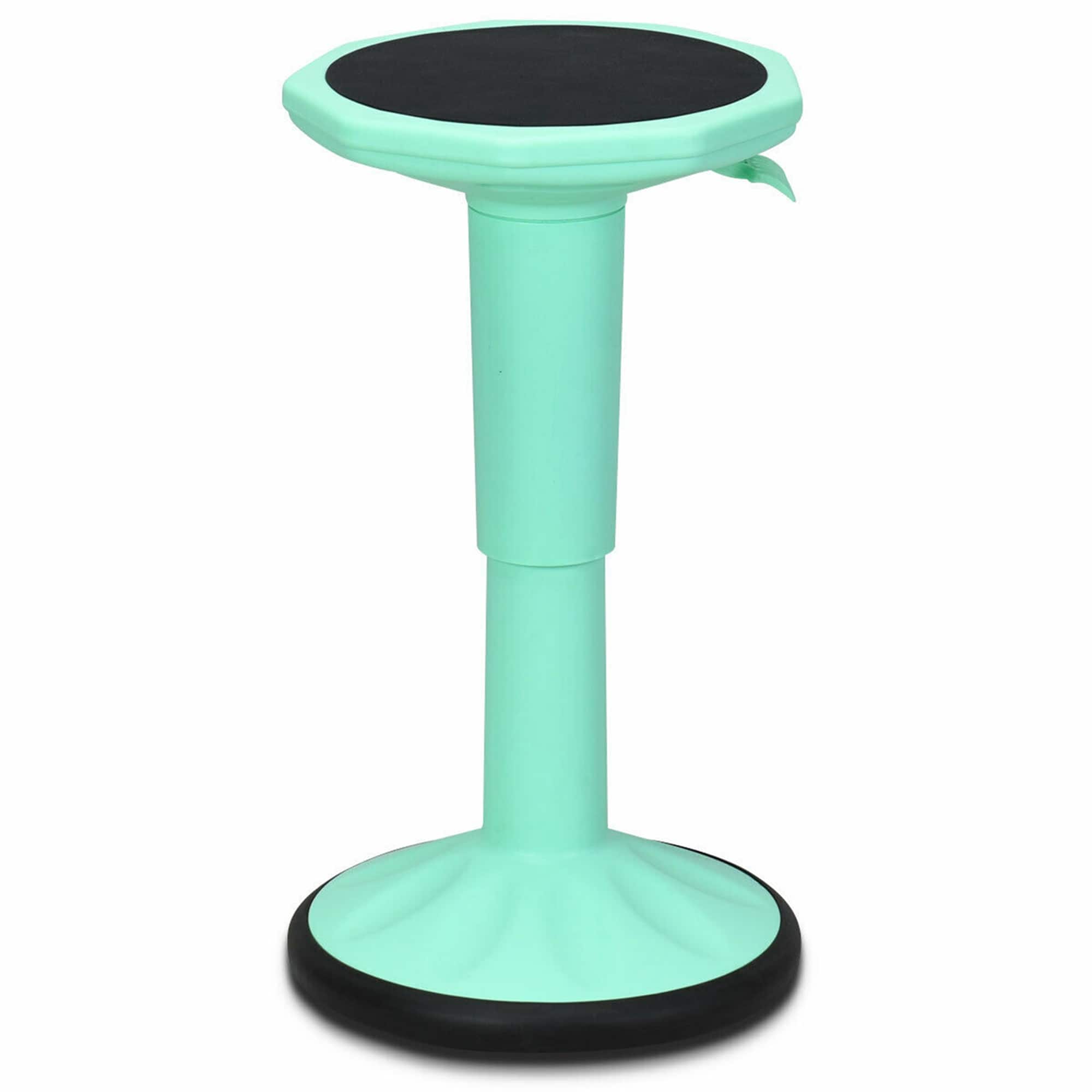 Costway - Wobble Chair Height Adjustable Active Learning Stool Sitting Home Office Green Backless Silicone - Mint Green