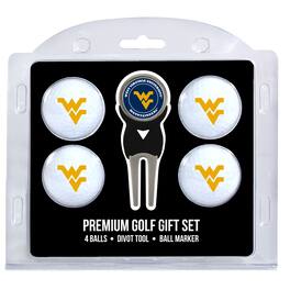 Team Golf - West Virginia Mountaineers 4-Ball Gift Set - Multicolor