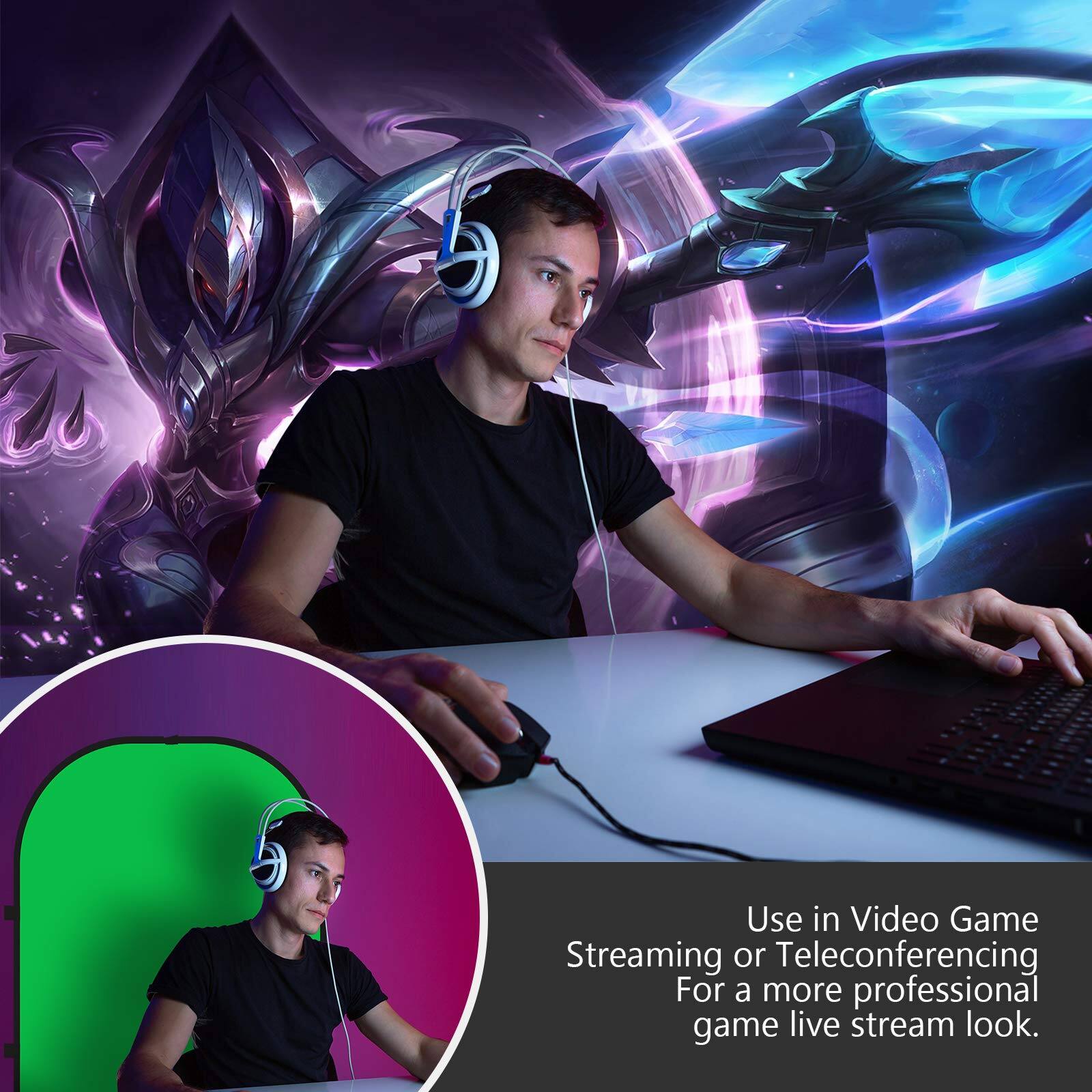 Use in Video Game Streaming or Teleconferencing  
For a more professional game live stream look.