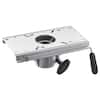 Front. VEVOR - Boat Seat Pedestal, Forward & Backward Sliding Adjustment, Aluminum Alloy Boat Chair Base with Slide - silver.
