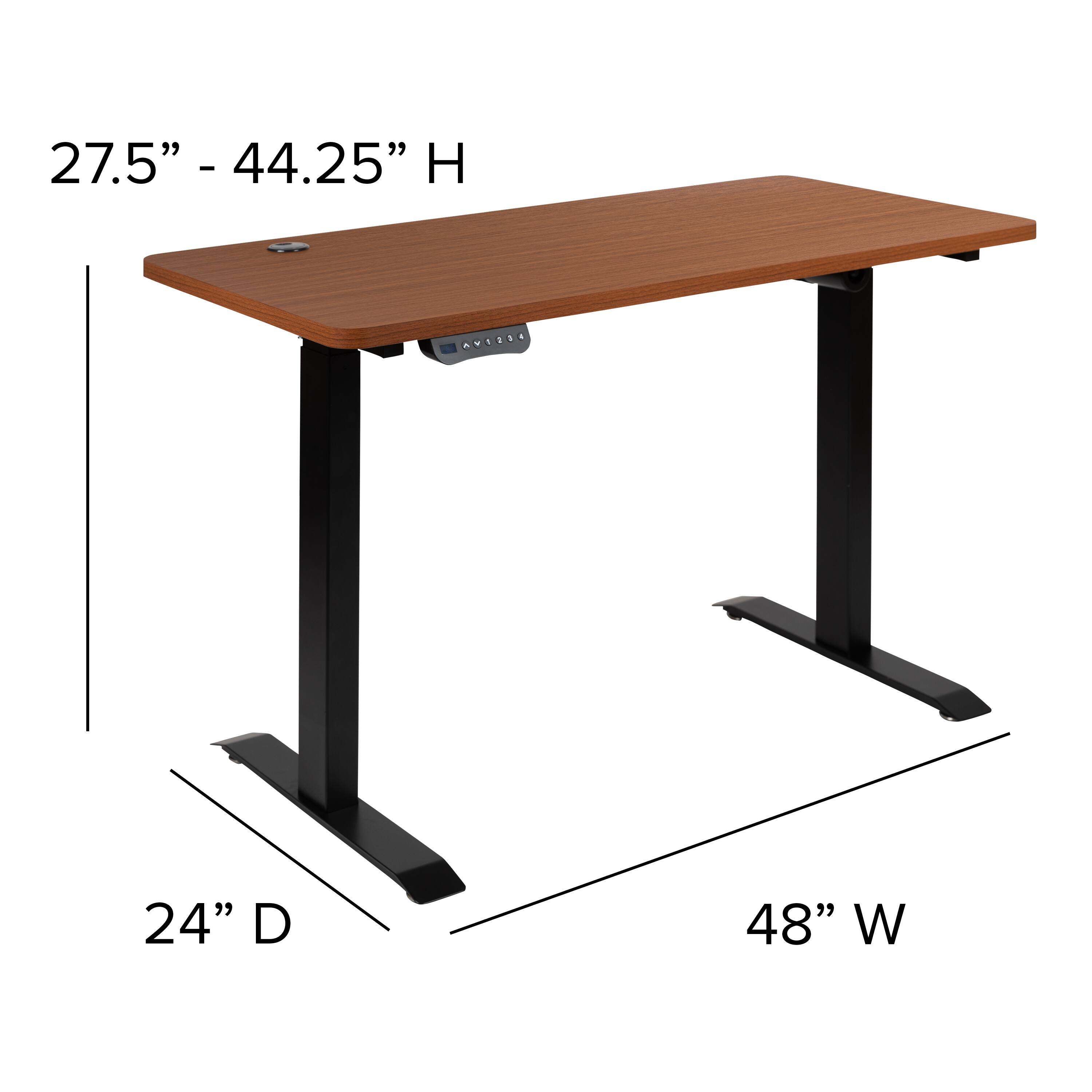 27.5" - 44.25" H  
24" D  
48" W