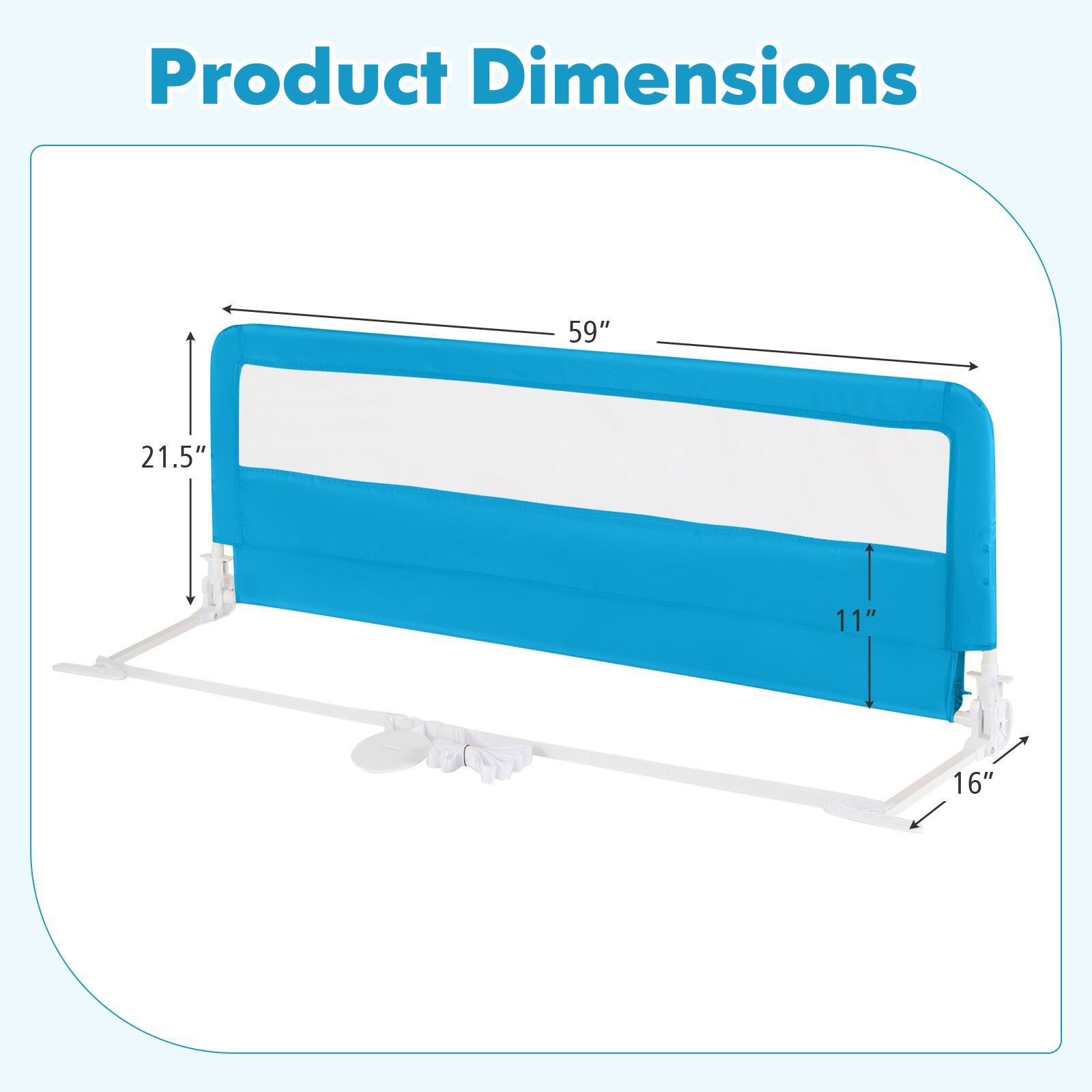 Product Dimensions: 59" x 21.5" x 11" x 16"