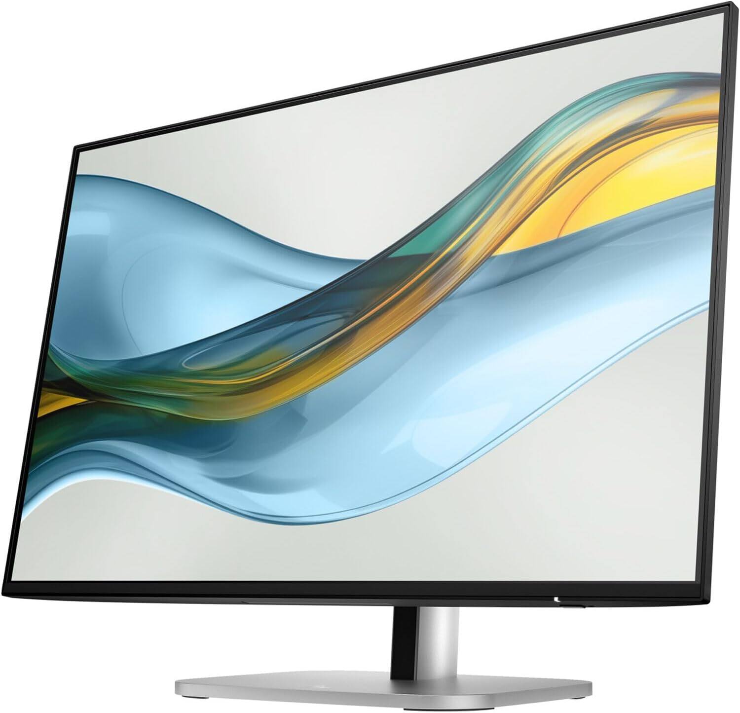 Left. HP - HP Series 5 Pro 524pn 24" WUXGA IPS Monitor, Anti-Glare, Flicker Free, HDMI & DKZ Hub, Black/Silver Color (9D9A7AA#ABA) - Black/Silver.