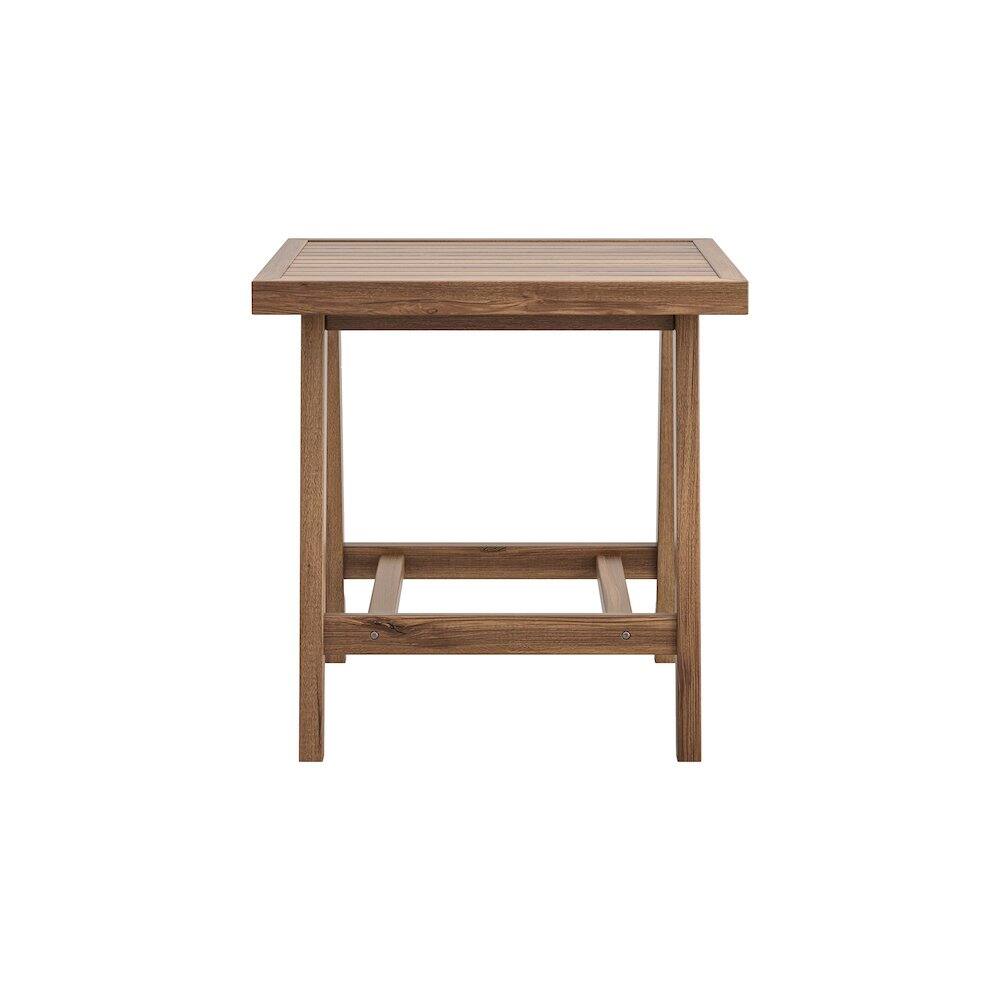 Alt View 2. New Classic Furniture - Ashton Wood Patio End Table in Natural - Brown.
