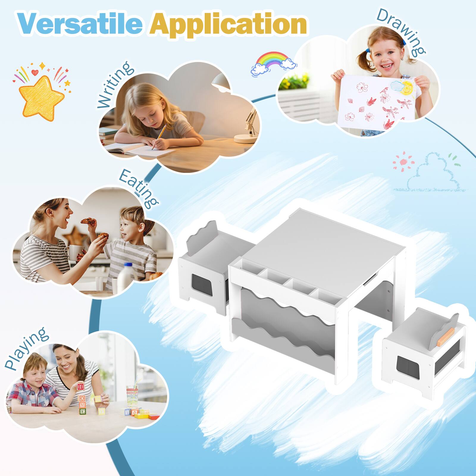 Versatile Application

- Writing
- Drawing
- Eating
- Playing
