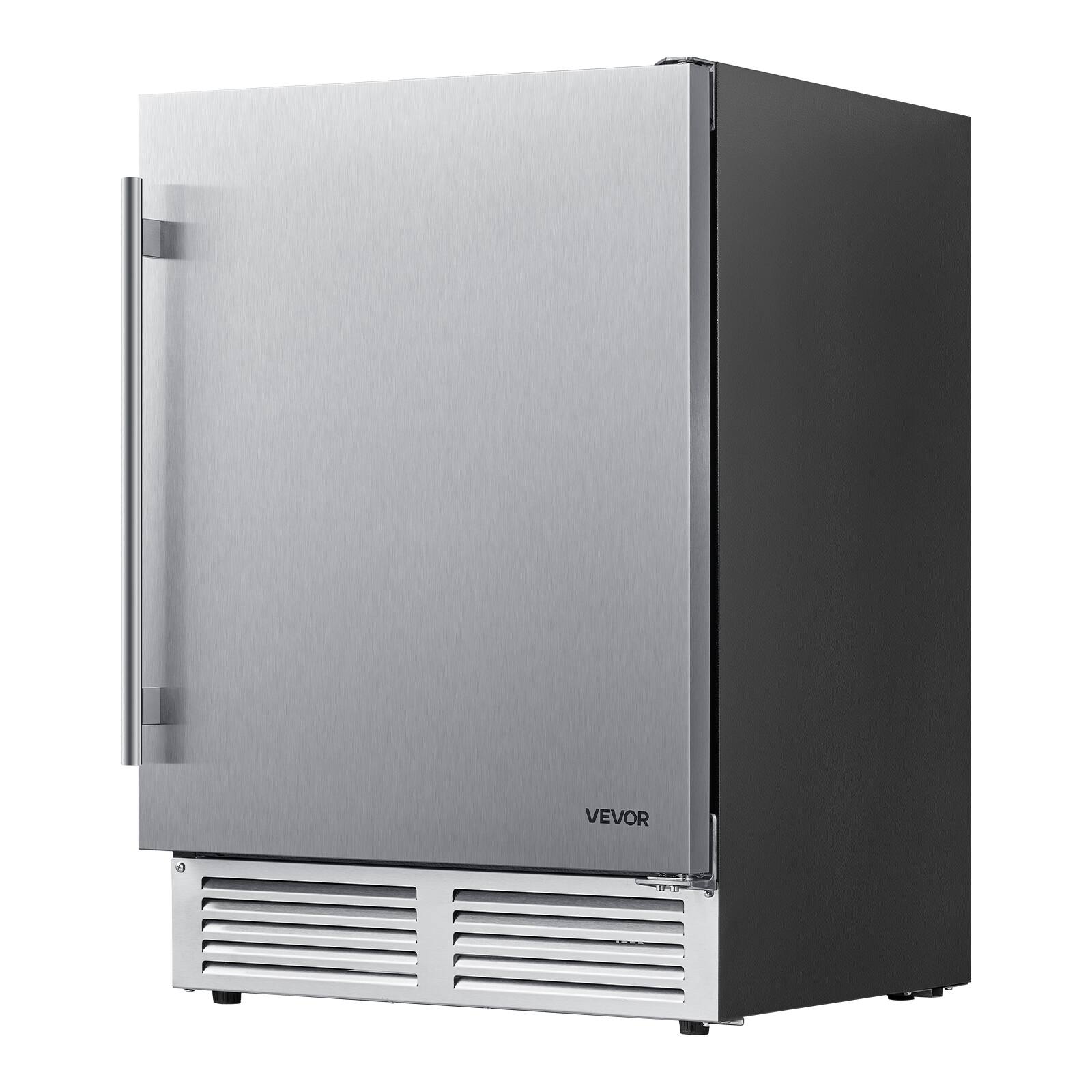Alt View 5. VEVOR - Outdoor Beverage Refrigerator, 24 Inch Undercounter Drink Fridge, 304 Stainless Steel Door, 5.0 Cu. Ft, Hold 180 Cans - Silver;Black.