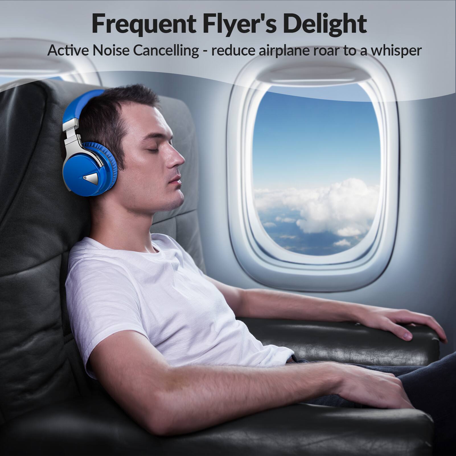 Frequent Flyer's Delight  
Active Noise Cancelling - reduce airplane roar to a whisper