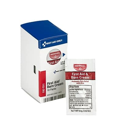 SmartCompliance - First Aid Only First Aid Burn Cream Packets, 1/32 oz., 10/Box - Multicolor price history on PriceWatchPro