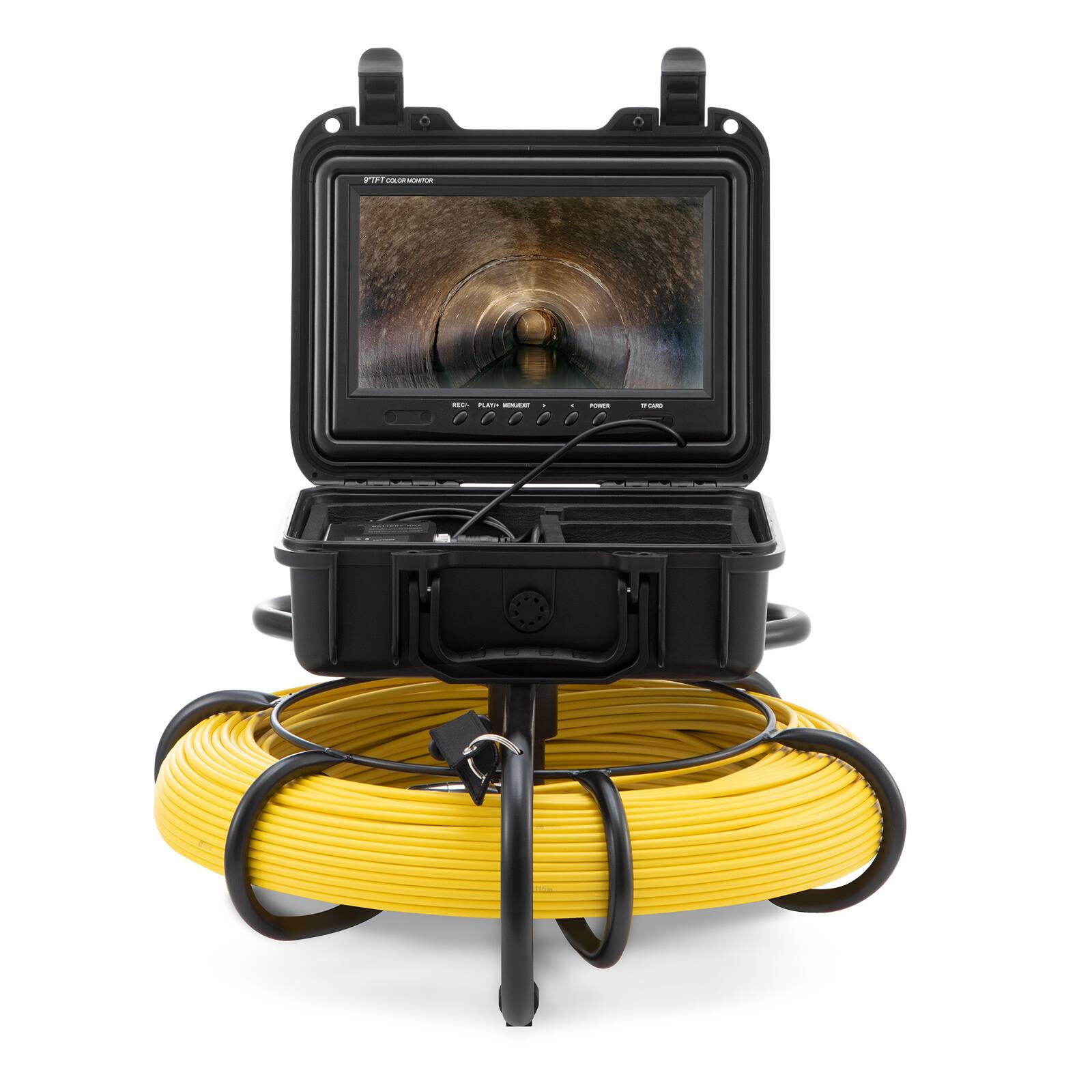 Alt View 5. VEVOR - Sewer Camera, 300 ft/91.5 m, 9" Screen Pipeline Inspection Camera with DVR Function, Waterproof IP68 Camera - Black.