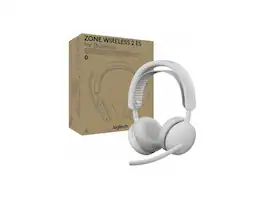 Logitech - Zone Wireless 2 ES - Noise-Canceling Headset with ANC, Teams Version - White
