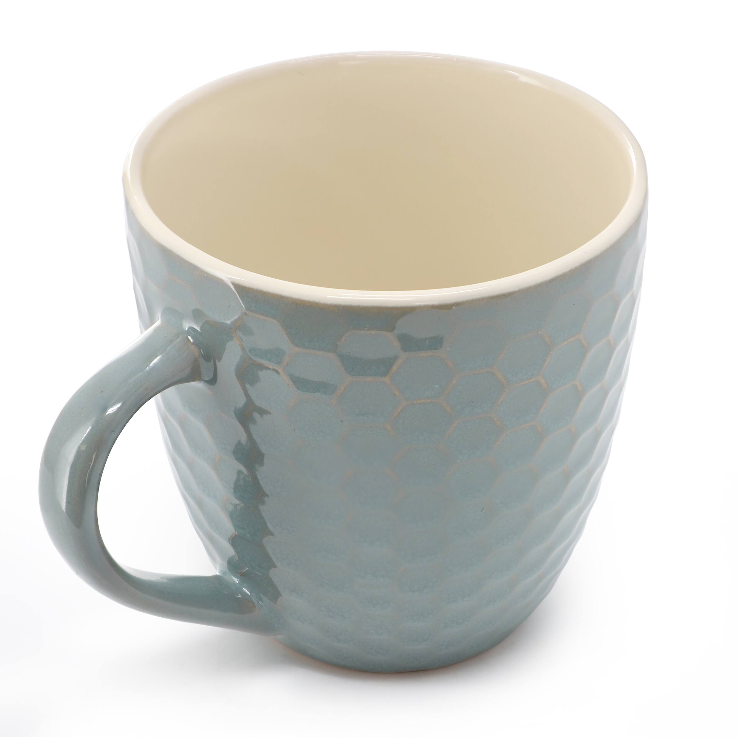Alt View 2. Elama - Elama Honeycomb 6 Piece 15 oz. Mug Set in Turquoise - Turquoise.