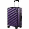Front. LUGGEX - LUGGEX 20" Carry On Luggage Expandable Airline Approved PC Hardside Suitcase with TSA Lock KVC - Back to School - EX - Purple.
