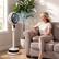 Alt View 1. Costway - Costway Misting Pedestal Fan, Air Circulator with 90° Auto Oscillation, Floor Standing Fan - Beige White.