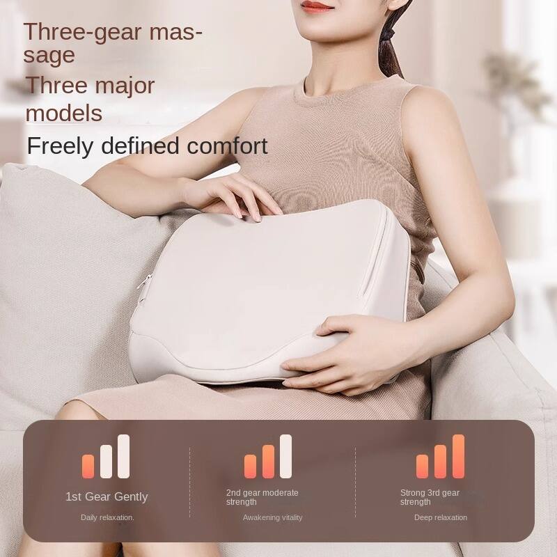 Three-gear massage  
Three major models  
Freely defined comfort  

1st Gear: Gently  
Daily relaxation  

2nd gear: Moderate strength  
Awakening vitality  

3rd gear: Strong strength  
Deep relaxation