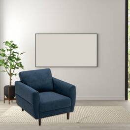 Hivvago - Contemporary Upholstered Armchair Single Lounge Accent Chair - Navy