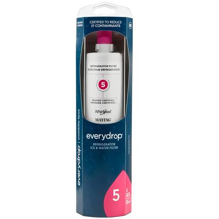 CERTIFIED TO REDUCE 27 CONTAMINANTS
REFRIGERATOR FILTER
FILTRE POUR REFRIGÉRATEUR
5 BRANDS CERTIFIED:
MARQUES CERTIFIÉES:
Whirlpool
MAYTAG
everydrop
REFRIGERATOR ICE & WATER FILTER
5