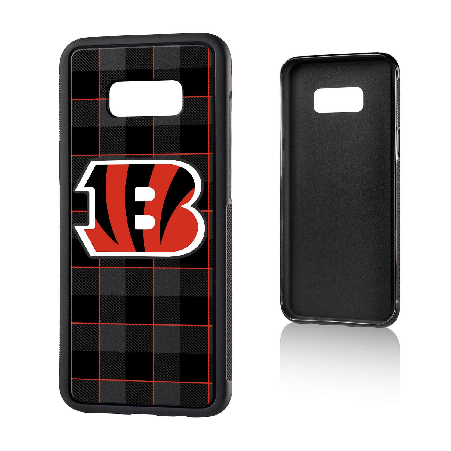 Alt View 2. Keyscaper - Cincinnati Bengals Galaxy Plaid Design Bump Case - S20 Plus - Multicolor.