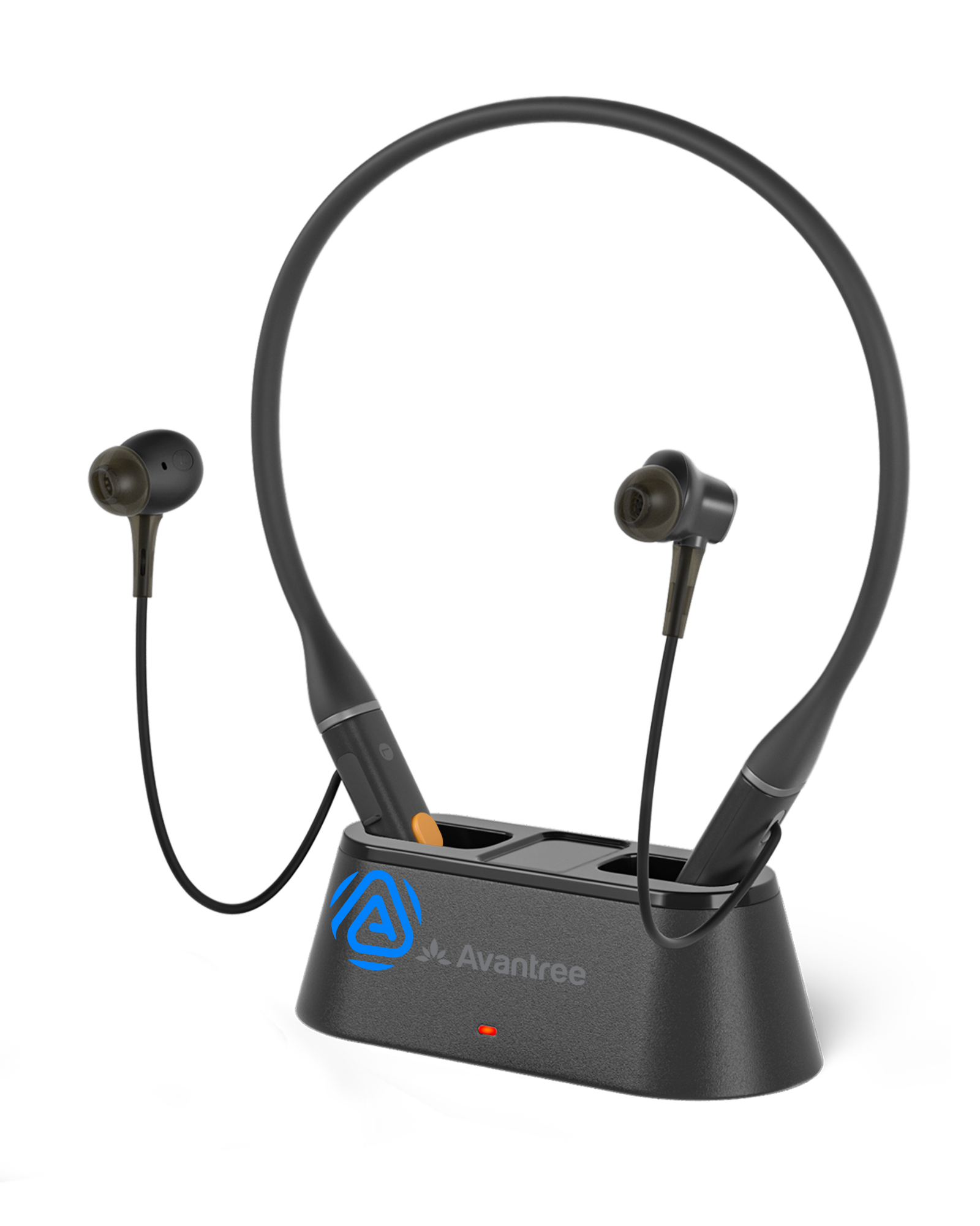 Avantree - Loop Dock - Wireless Auracast TV Neckband Earbuds with Charging Dock
