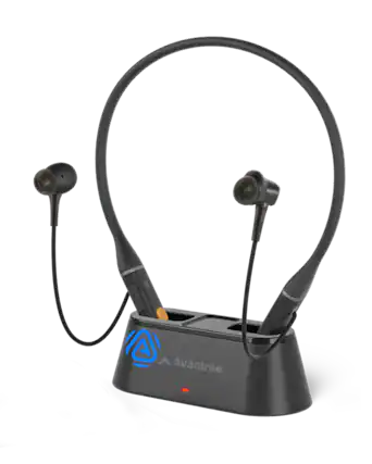 Front. Avantree - Avantree Loop Dock - Wireless Auracast TV Neckband Earbuds with Charging Dock.