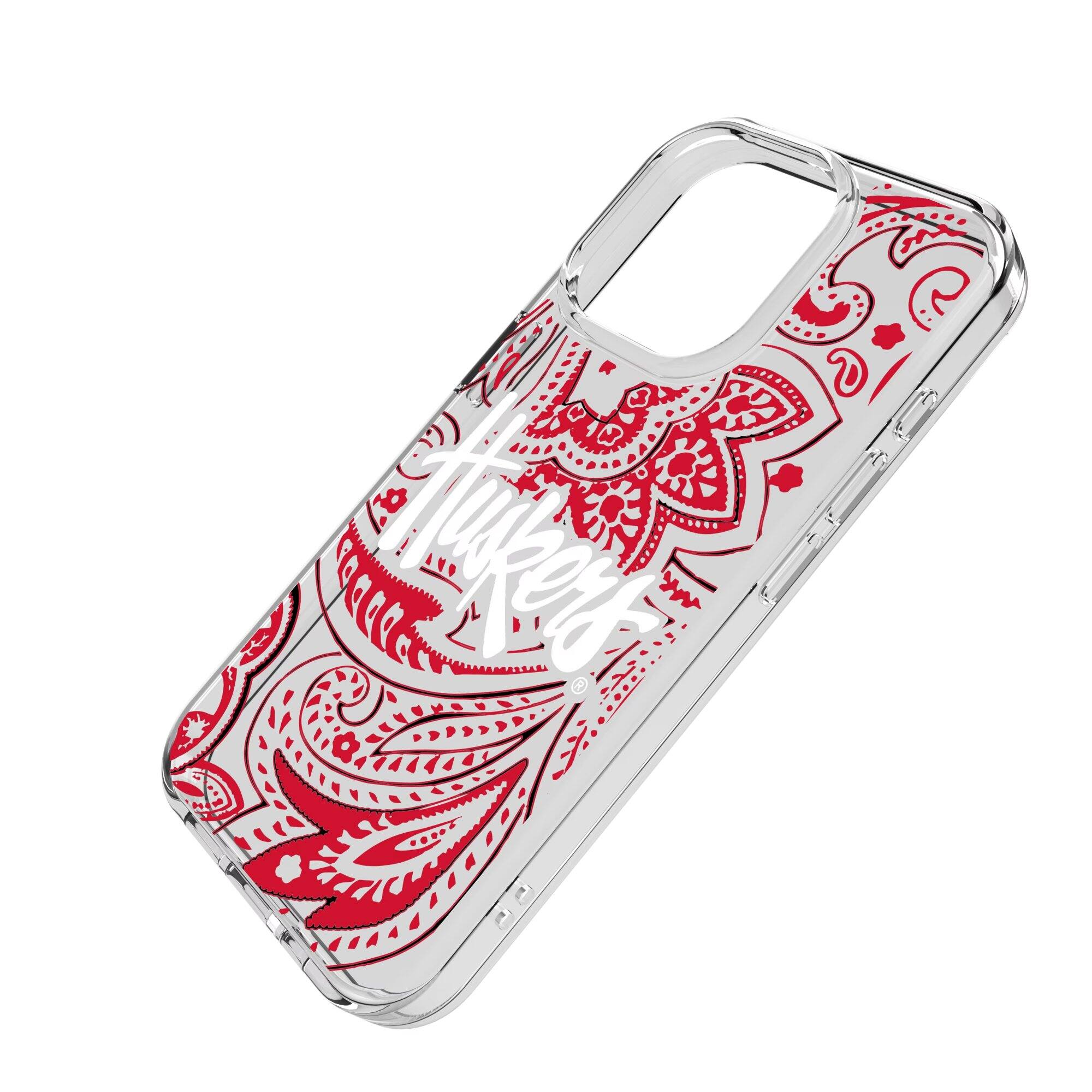 Alt View 1. Keyscaper - Nebraska Huskers Paisley iPhone Clear Case - 16 Pro Max - Multicolor.