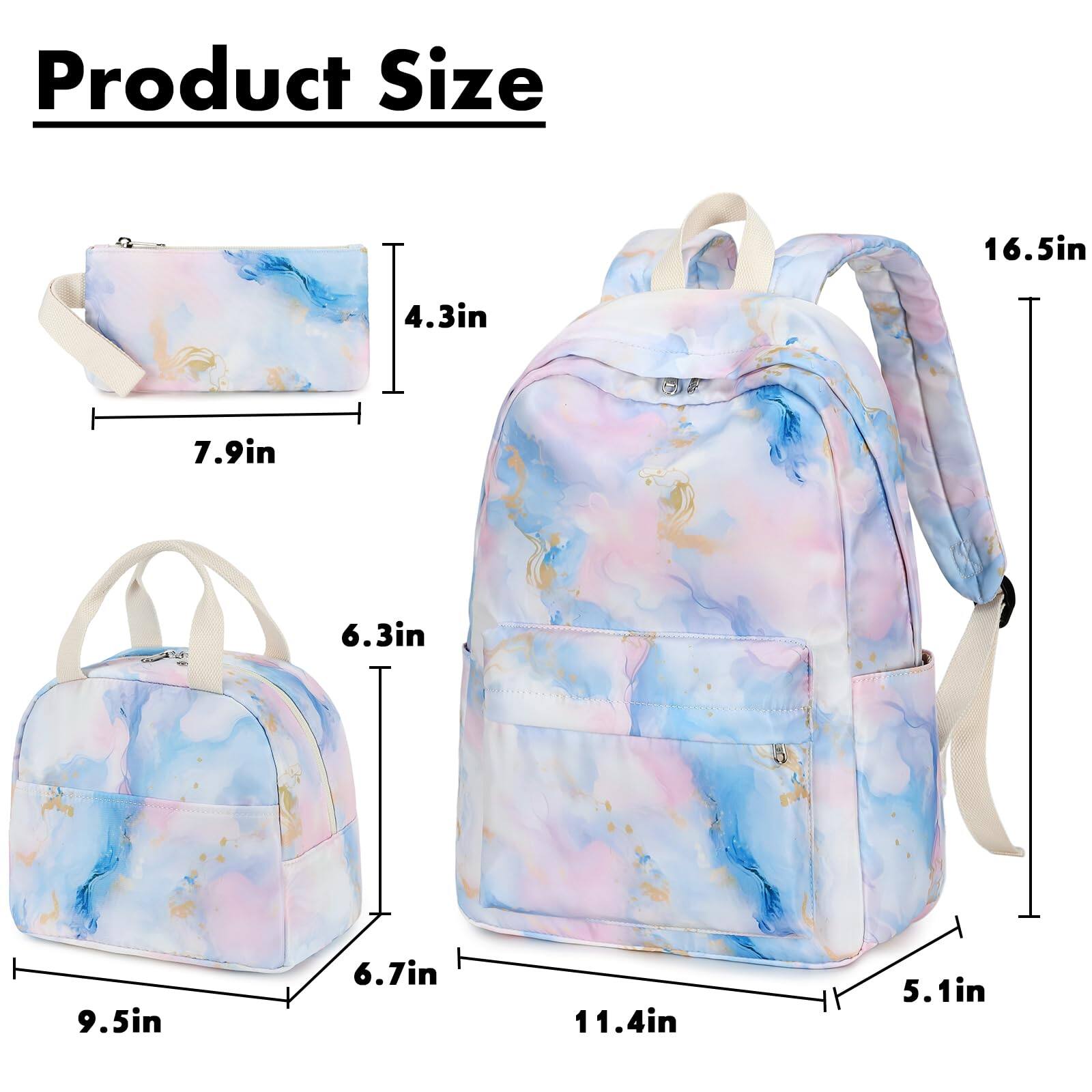 Live At Space Teen School Backpack Bookbag Set With Lunch Box Pencil ...