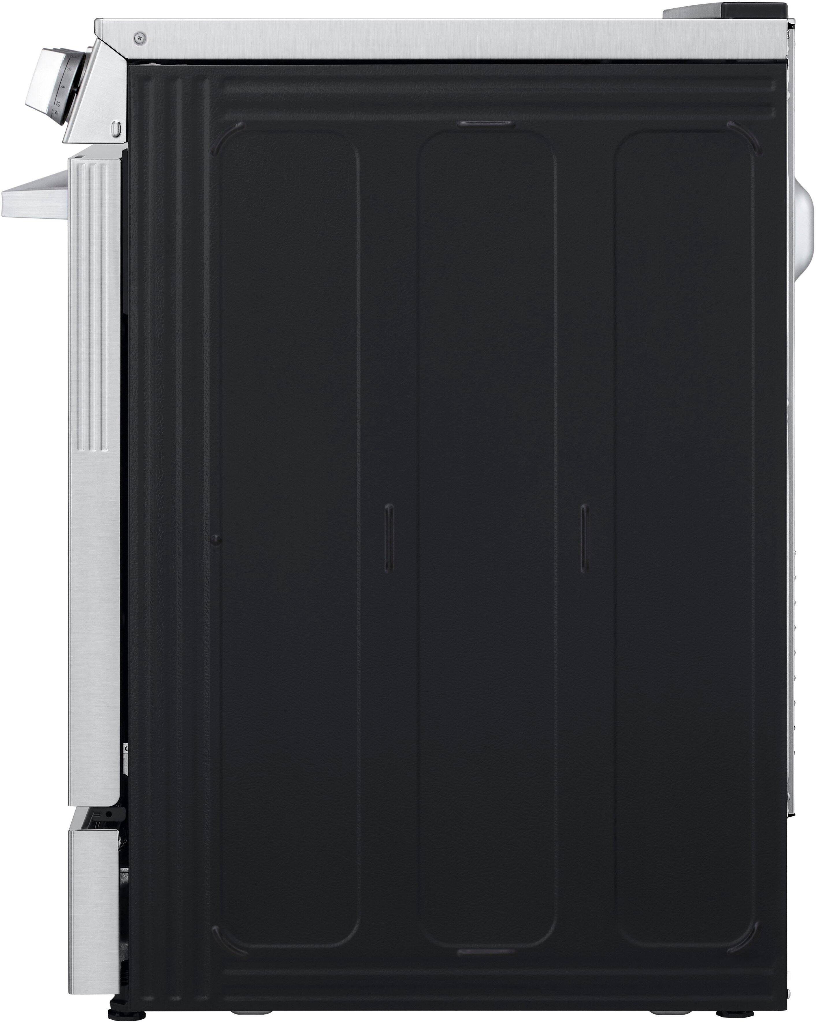 Alt View 20. LG - 6.3 Cu. Ft. Slide-In Electric True Convection Range with InstaView and 2 UltraHeat Elements - PrintProof Stainless Steel.