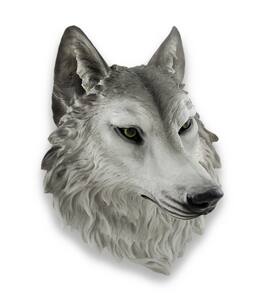 Zeckos - `Remus` Wolf Head Mount Wall Statue Bust 16 In - Gray