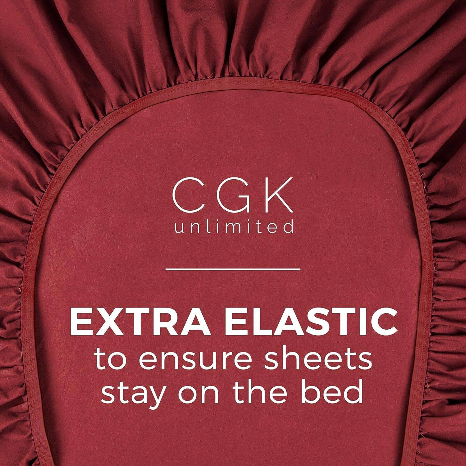CGK unlimited  
EXTRA ELASTIC  
to ensure sheets stay on the bed