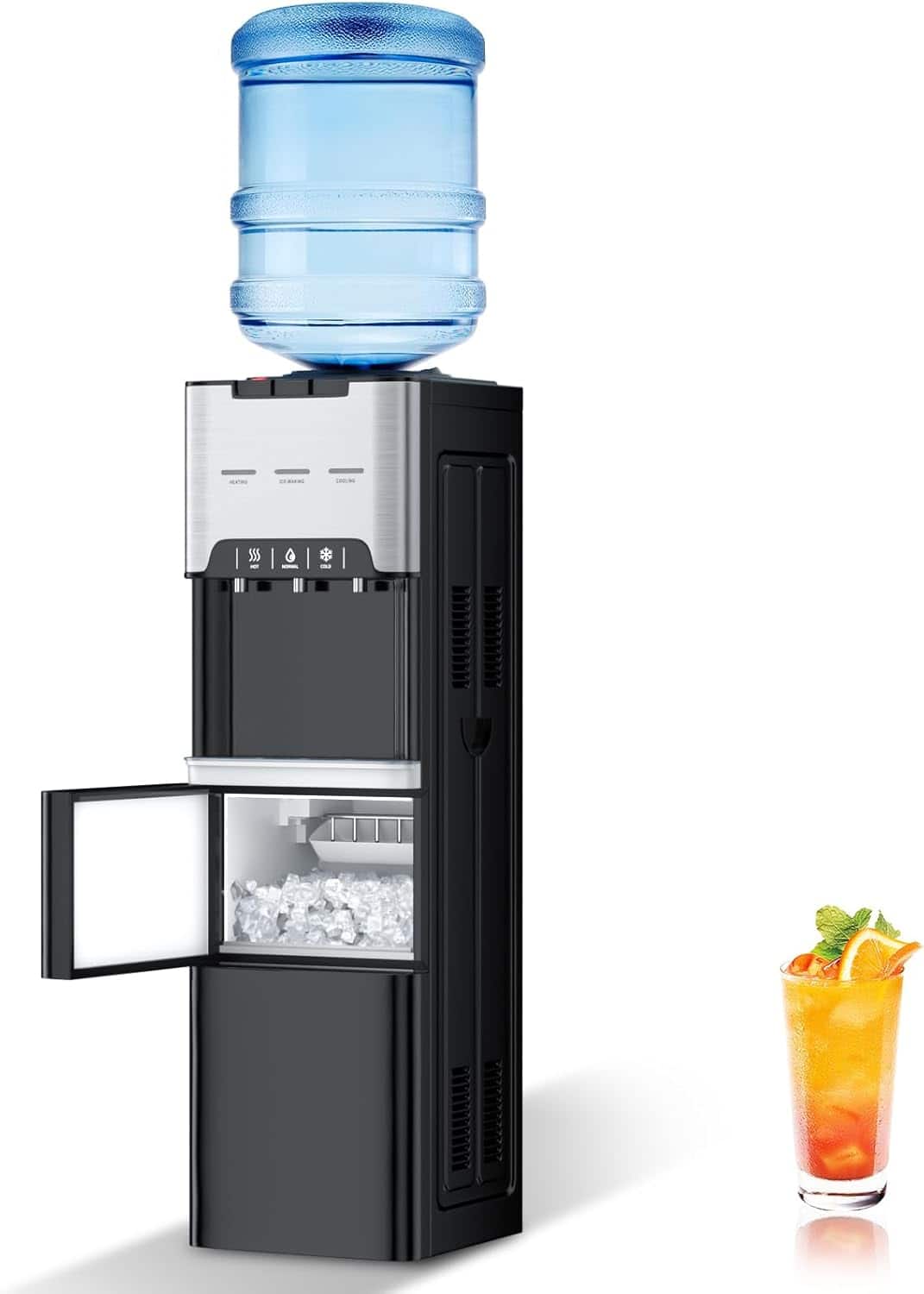 Circus Cirle - 3-in-1 Water Dispenser with 44LBS/24H Ice Maker - Black