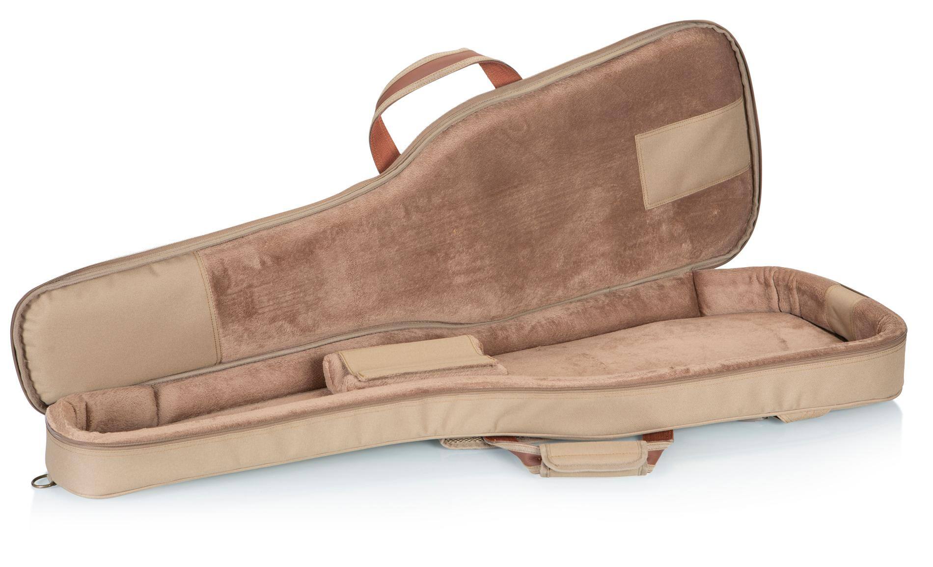 Front. Levy's Leathers - Deluxe Bass Guitar Gig Bag with Thick Foam Padding, Plush Interior, and Protective Lightweight Carry Design.