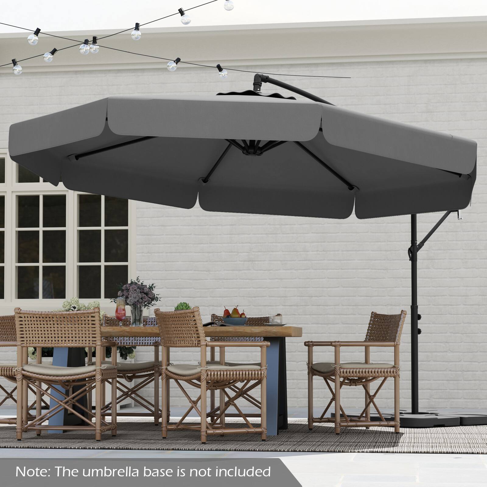 Note: The umbrella base is not included.