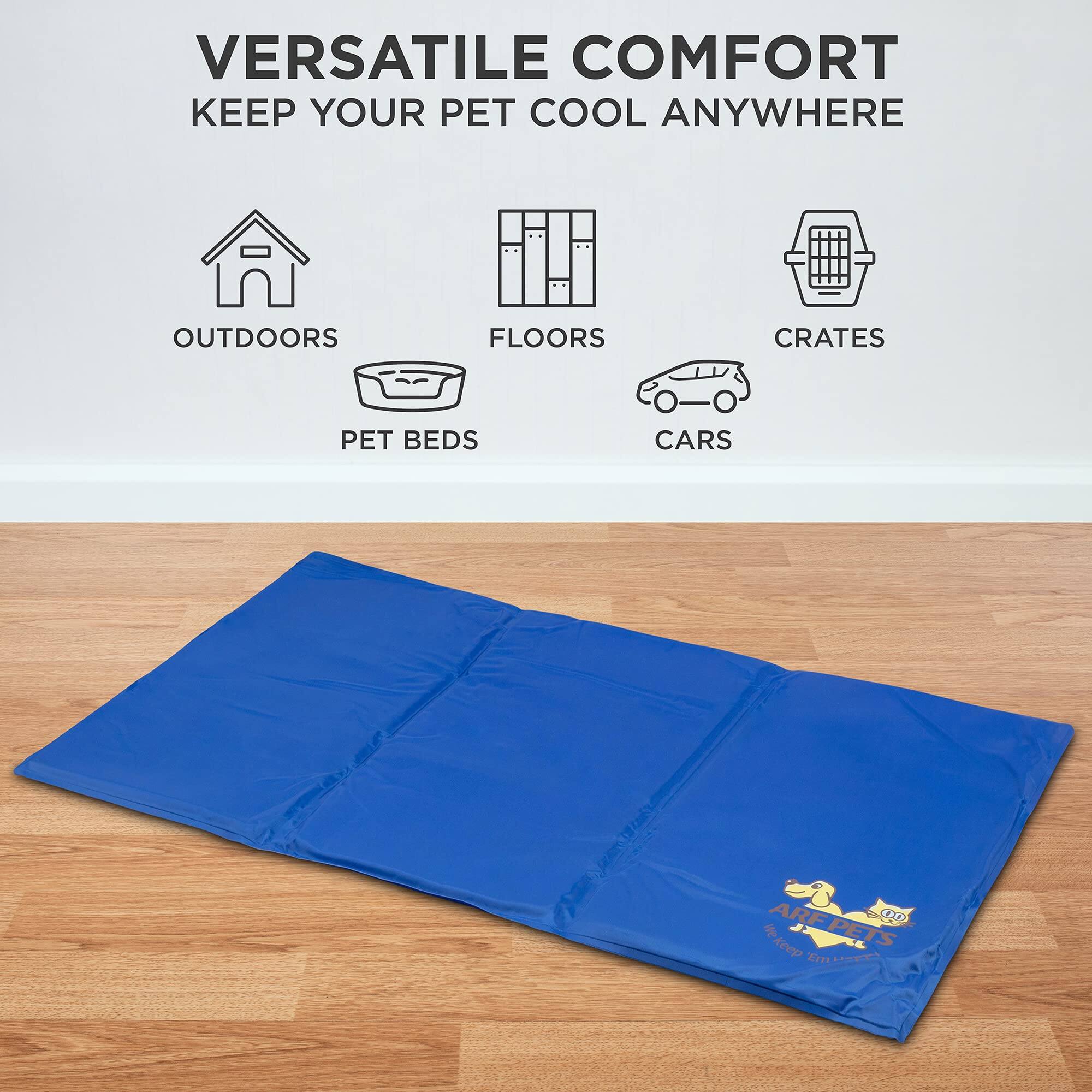 VERSATILE COMFORT KEEP YOUR PET COOL ANYWHERE OUTDOORS FLOORS CRATES PET BEDS CARS ARFPETS