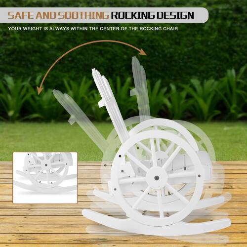 SAFE AND SOOTHING ROCKING DESIGN  
YOUR WEIGHT IS ALWAYS WITHIN THE CENTER OF THE ROCKING CHAIR