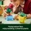 Young nature fans enjoy building 2 cheerful plants.
