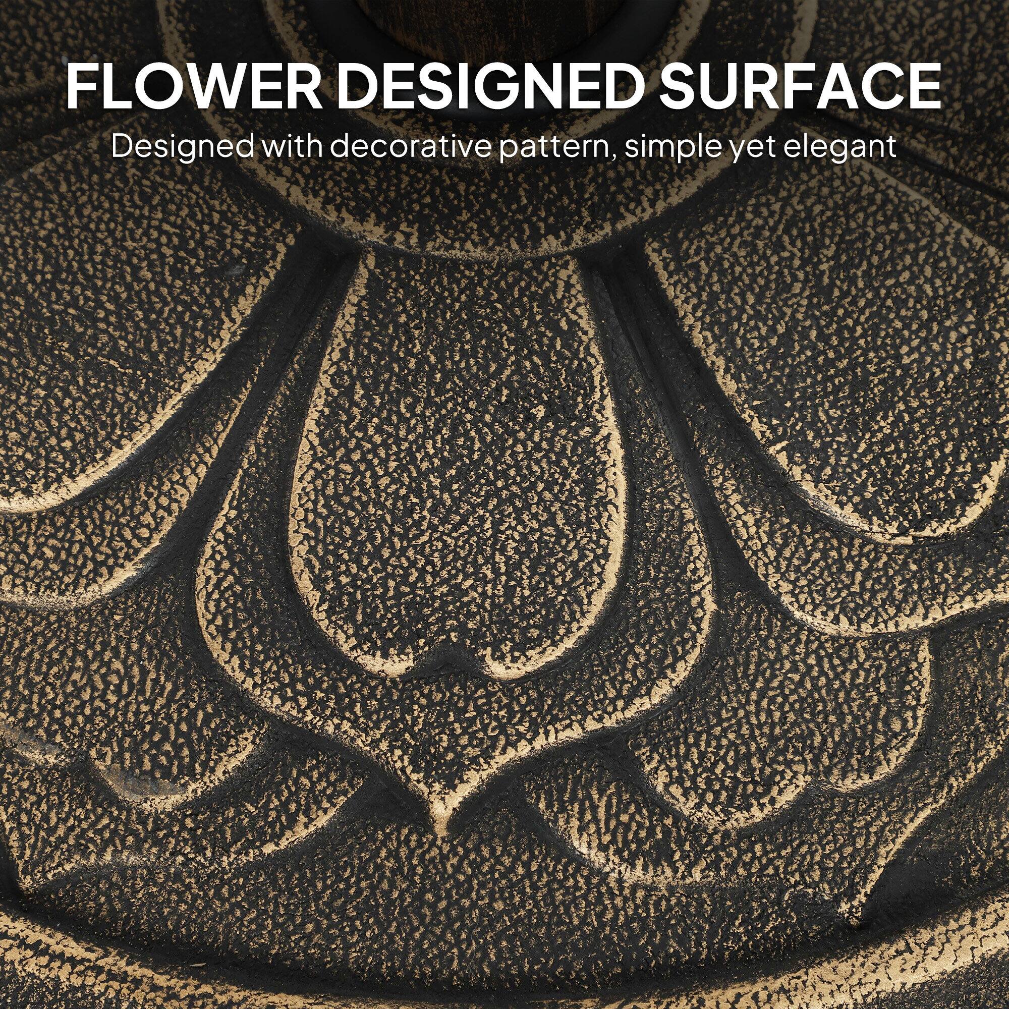 FLOWER DESIGNED SURFACE  
Designed with decorative pattern, simple yet elegant