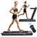 Front. Costway - Costway 2-in-1 Folding Treadmill 2.25HP Jogging Machine w/ Dual LED Display - Black.