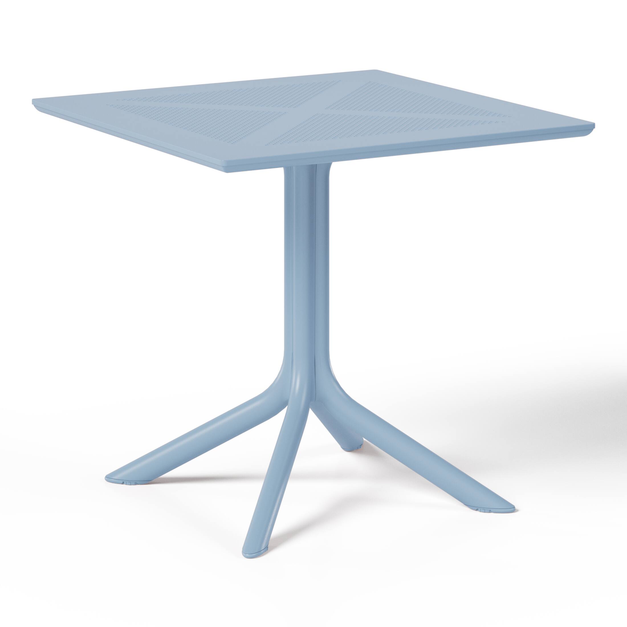 Alt View 1. WestinTrends - WestinTrends Playa 31.5" Square Plastic Outdoor Patio Dining Table for 4 - French Blue.