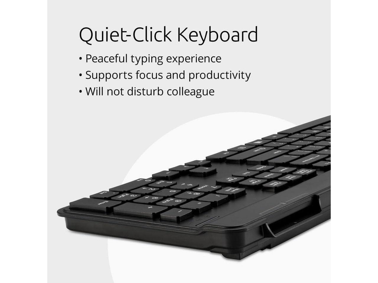 Quiet-Click Keyboard  
- Peaceful typing experience  
- Supports focus and productivity  
- Will not disturb colleague